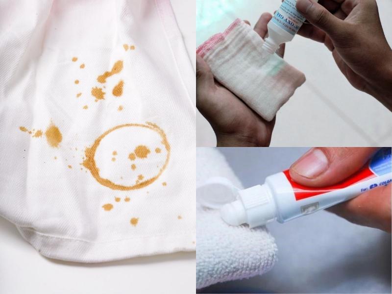 Minh họa các nguyên nhân khiến áo trắng bị ố vàng như mồ hôi, cặn xà phòng.