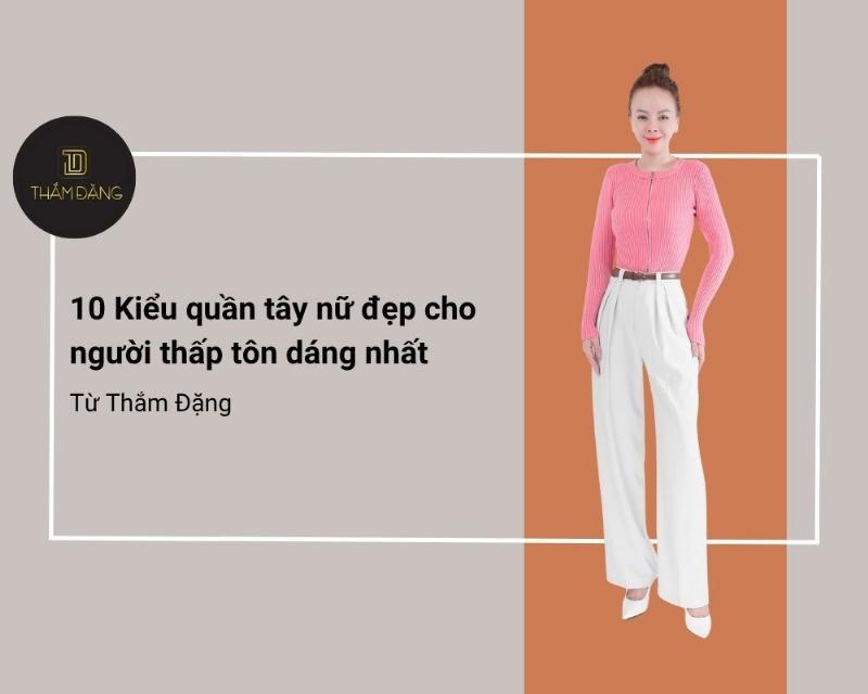 Quần tây ống suông đứng cạp cao giup ton dang, kéo dài chân hieu qua cho nu gioi