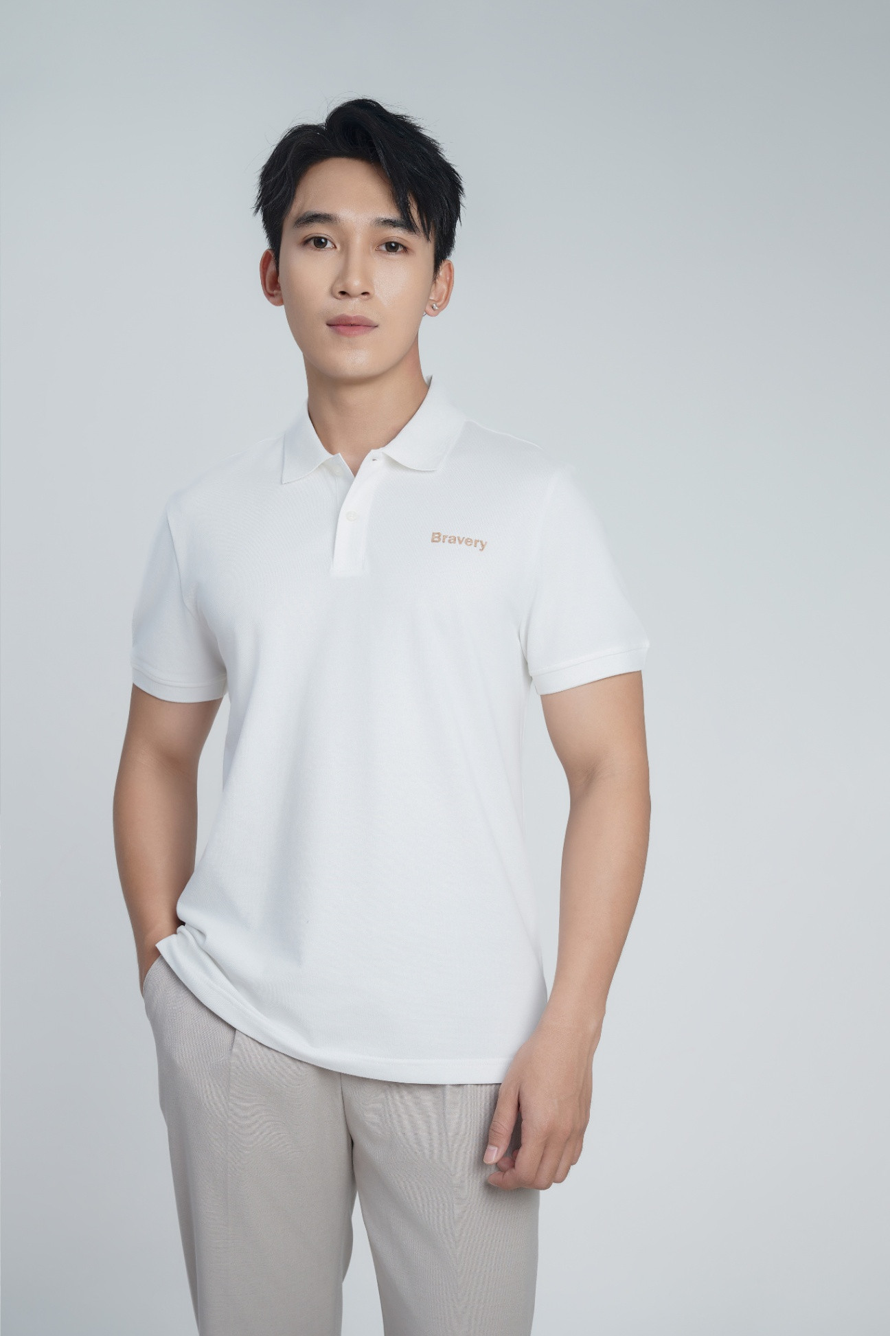 Áo Polo Nam Regular Krik Gam Màu Tối Trang Nhã