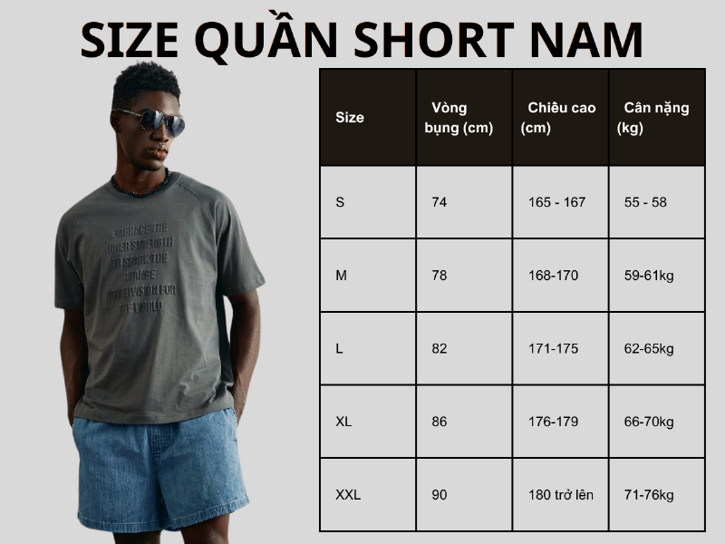 Hình ảnh hướng dẫn cách chọn quần áo size L phù hợp với nhiều dáng người khác nhau, đảm bảo sự thoải mái