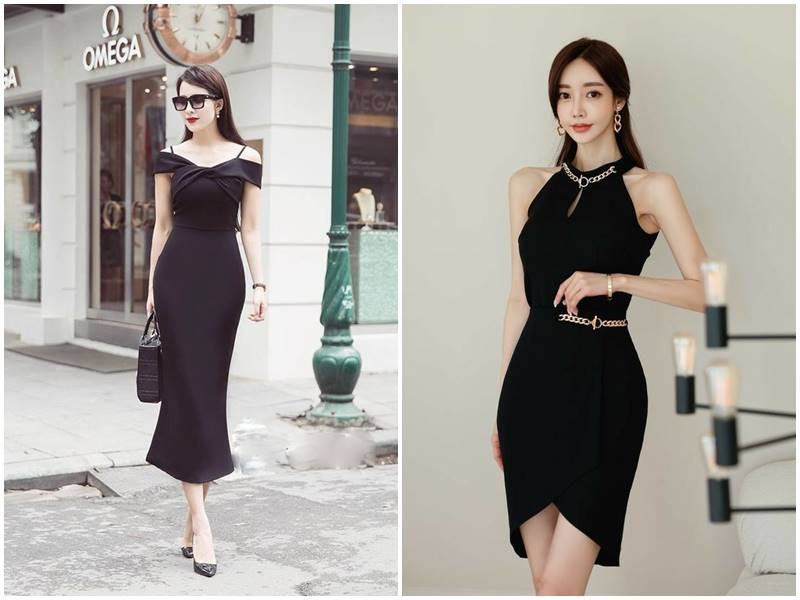 Đầm đen ôm body sang trọng, khoe trọn đường cong quyến rũ