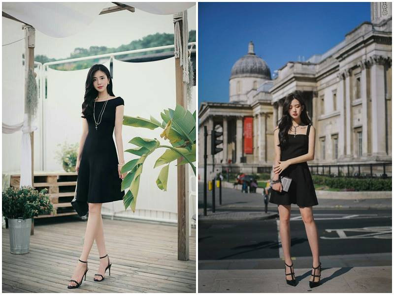 Đầm đen dự tiệc sang trọng cho dáng đồng hồ cát, tôn vóc dáng