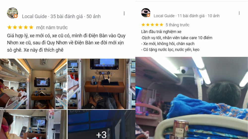 Đánh giá tích cực từ khách hàng về chất lượng dịch vụ của nhà xe Sơn Tùng.