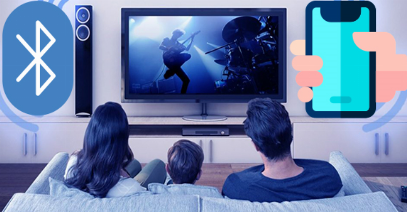 Hình ảnh màn hình tivi hiển thị menu cài đặt kết nối Bluetooth để kiểm tra tính năng trên tivi