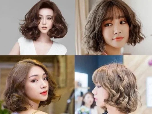 Tóc ngắn uốn phồng giúp mái tóc mỏng trở nên dày dặn và sang trọng