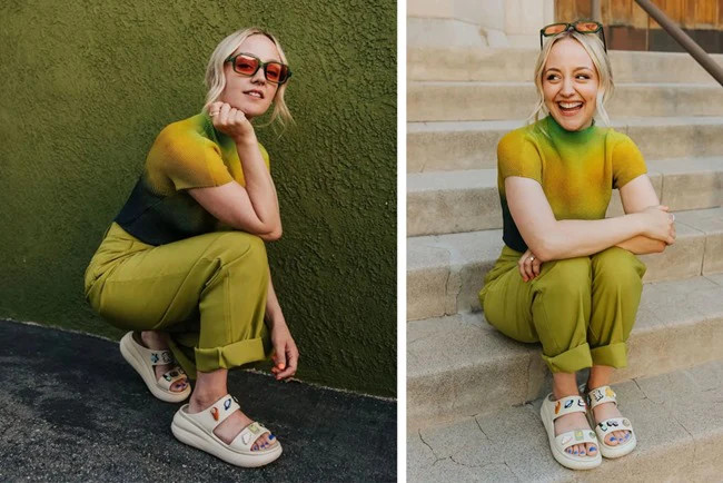 Mẫu dép sandals Crocs nữ với quai mảnh năng động