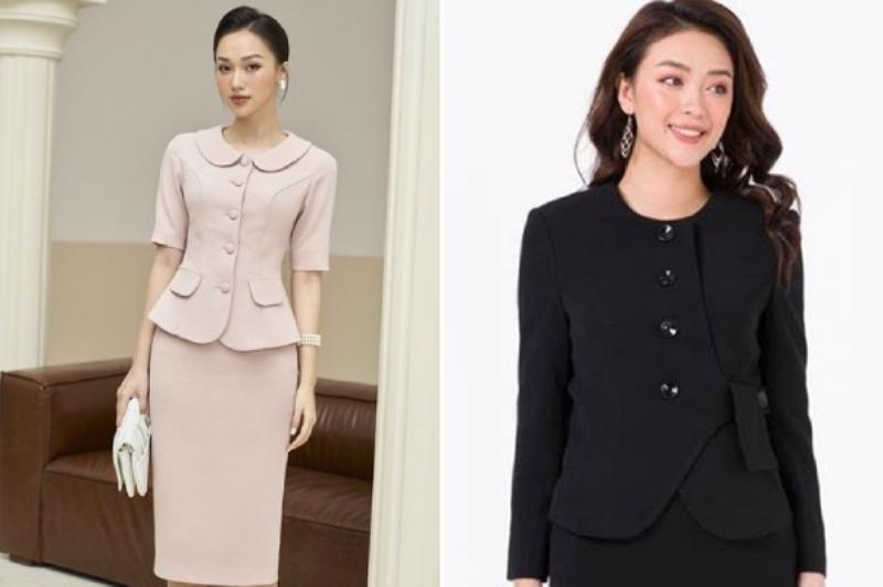 Phối đồ áo khoác nữ đẹp 2022 thời thượng cùng trang phục công sở và phụ kiện tinh tế.