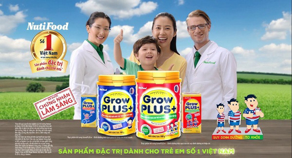 Thùng sữa Grow PLUS+ đỏ 110ml với công thức FDI độc quyền từ NutiFood