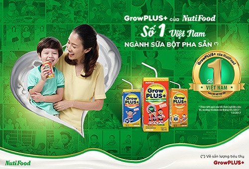 NutiFood Grow PLUS+ đỏ dẫn đầu thị trường sữa trẻ em tại Việt Nam