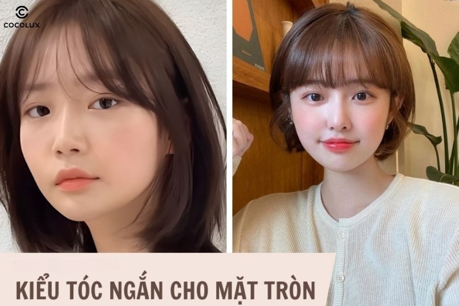 Tóc bob dài hoặc layer nhẹ giúp khuôn mặt tròn thon gọn hơn
