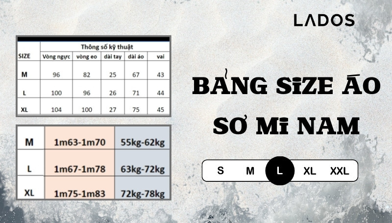 Bảng size áo sơ mi nam tổng quan giúp chọn đồ chuẩn