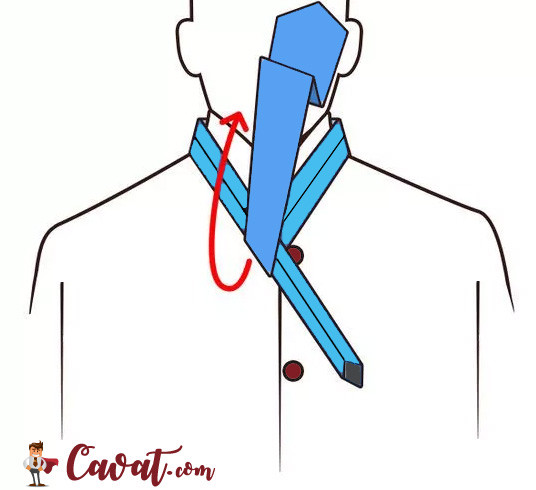 Kéo bản rộng lên phía trên, vòng qua bản hẹp