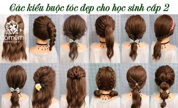 Kiểu tóc đuôi ngựa buộc cao năng động cho nữ sinh