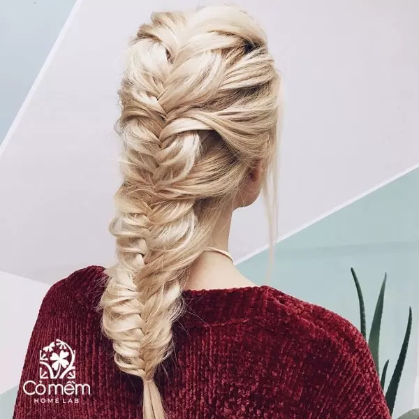 Tóc tết xương cá một bên thanh lịch