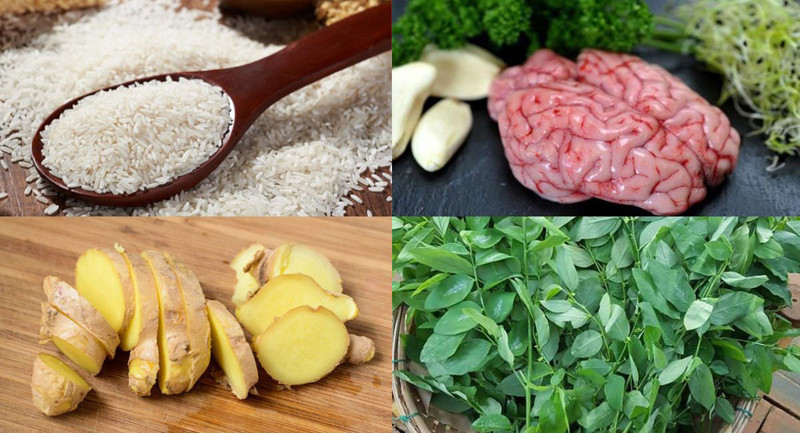 Cháo óc heo rau ngót bổ não cho bé