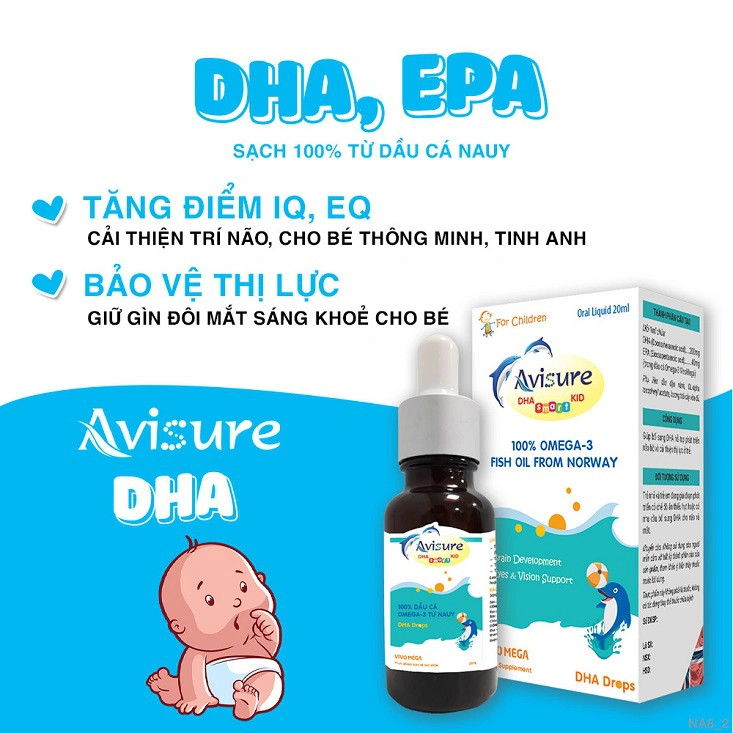 Avisure DHA Smart Kid hỗ trợ trí não và thị lực bé