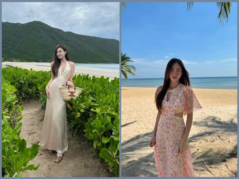 Đầm maxi dài – trang phục đi biển không thể thiếu