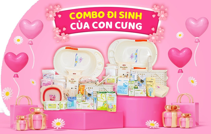 Combo đi sinh Nhanh và Gọn giúp ba mẹ chuẩn bị chu đáo