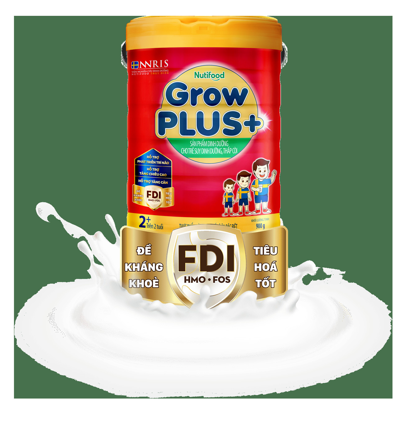 Hộp sữa GrowPLUS+ Đỏ Nutifood, giải pháp tăng chiều cao cho trẻ suy dinh dưỡng thấp còi