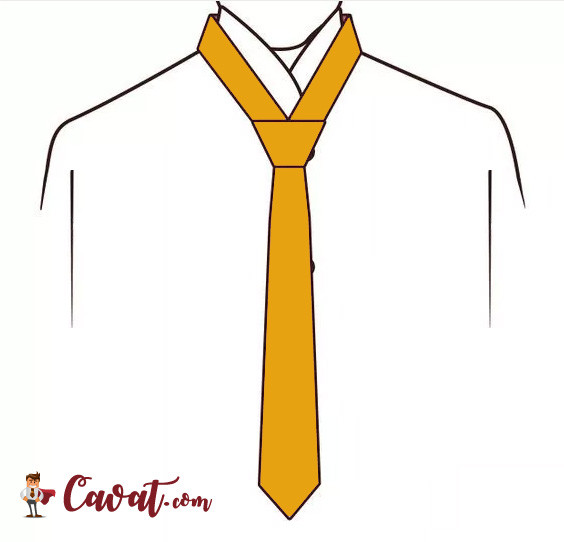 Hoàn thiện nút thắt cà vạt kiểu Four in Hand