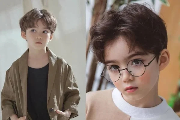 Bé trai với kiểu tóc Side Part nhẹ nhàng, lịch lãm, phù hợp cho khuôn mặt tròn