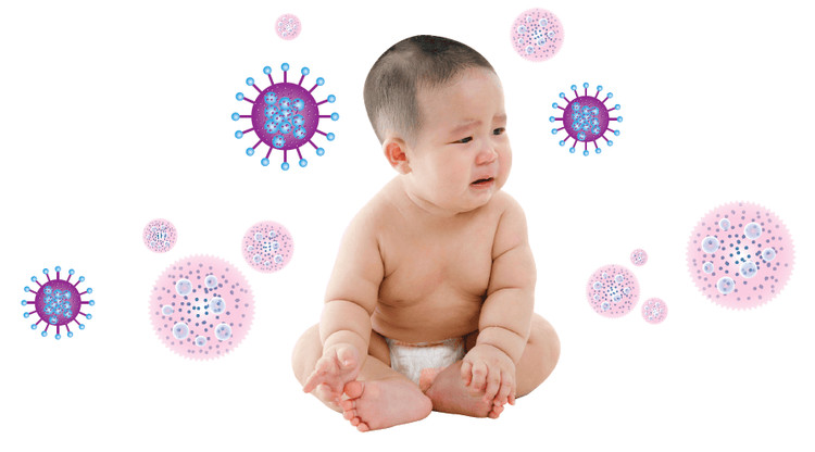 Em bé bú mẹ trực tiếp giúp tăng cường sức đề kháng và phát triển toàn diện.