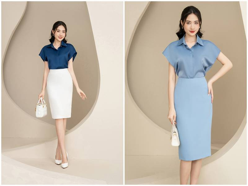 Áo sơ mi cách điệu chiffon