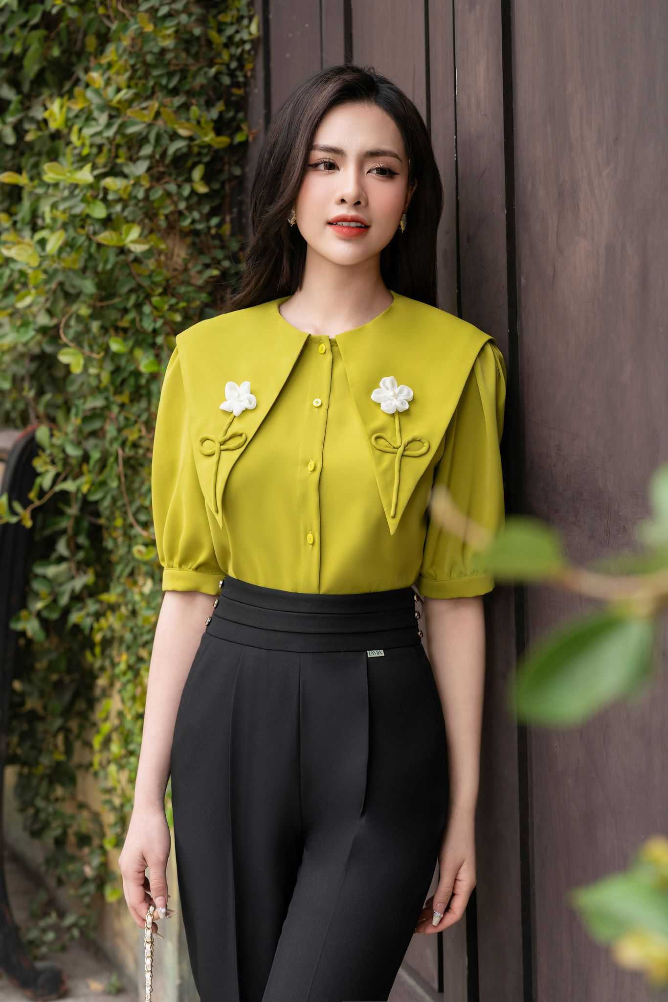 Áo sơ mi cách điệu cổ thủy thủ