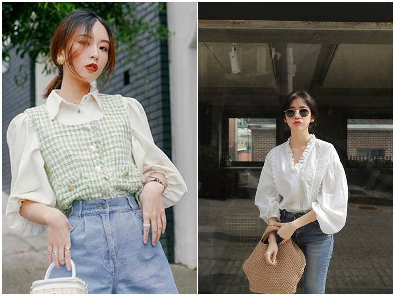 Áo sơ mi cách điệu Casual chic
