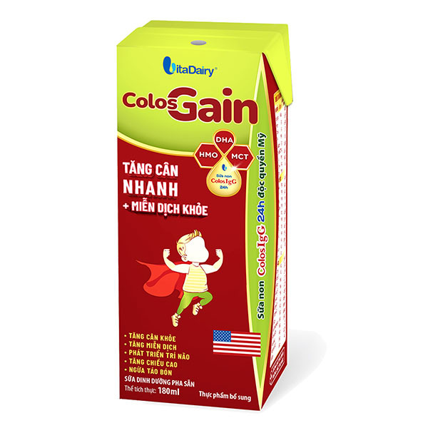 Sữa bột pha sẵn Colos Gain tăng cường miễn dịch và cải thiện thể chất