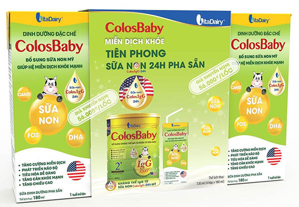 Sữa bột pha sẵn ColosBaby với sữa non giúp bé phát triển trí não