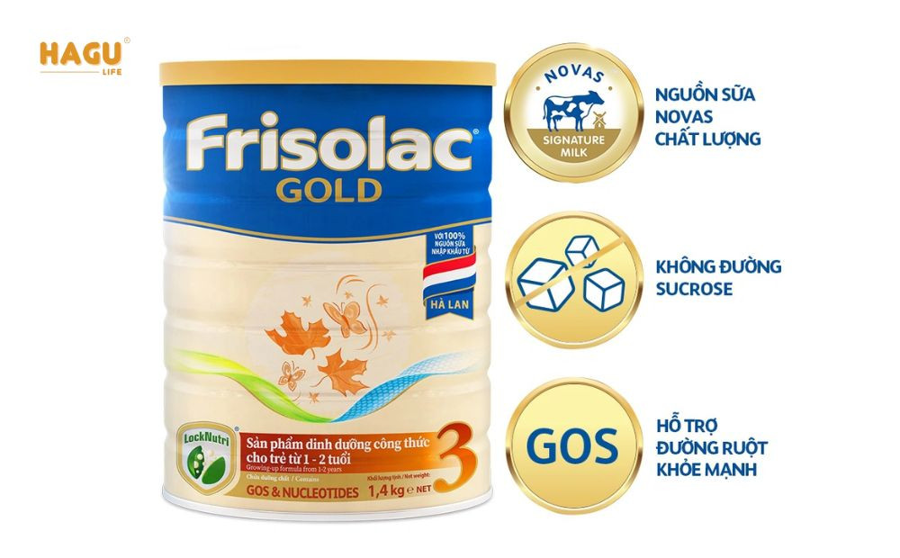 Sữa Frisolac Gold Pro số 3 giàu dưỡng chất, tăng cường miễn dịch cho bé