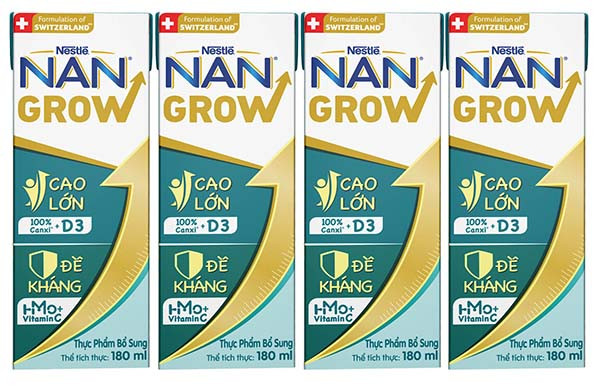 Sữa dinh dưỡng pha sẵn Nan Grow thơm ngon, dễ uống, giàu năng lượng