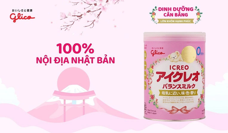 Bé 6-12 tháng tăng cân với sữa Glico Icreo