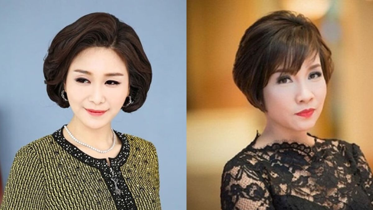 Kiểu tóc ngắn nữ trung niên thanh lịch