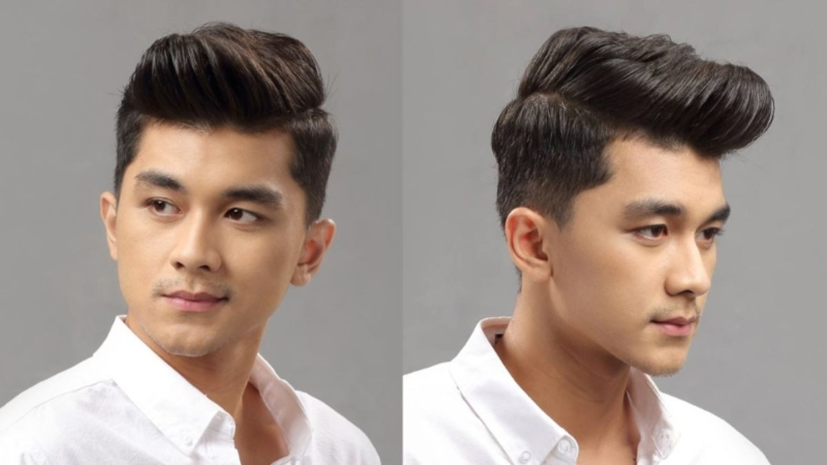 Tóc Pompadour hất dựng mái lịch lãm, sang trọng