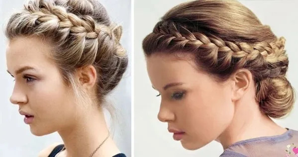 Kiểu tóc tết vương miện thanh lịch cho bữa tiệc
