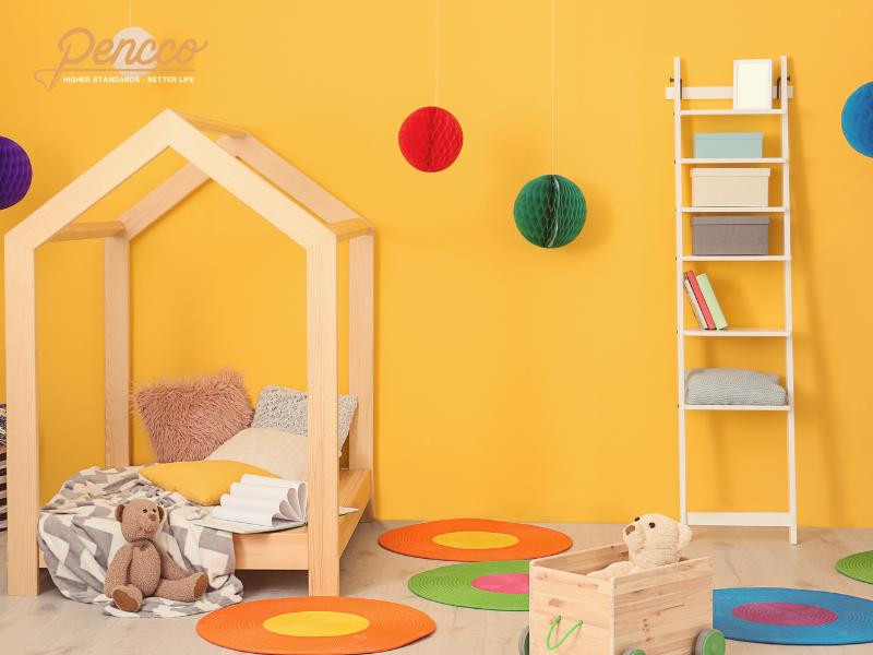 Gợi ý màu sơn nhà và nội thất cho người tuổi Thân mệnh Thổ, bao gồm các tông vàng và nâu
