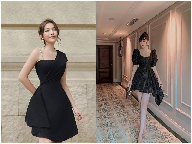 Váy đen dự tiệc quý phái, sang trọng