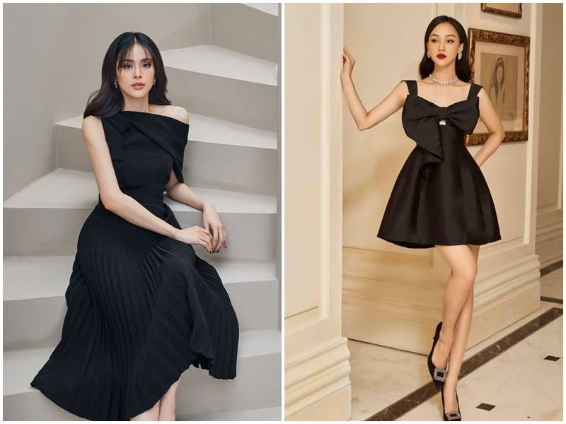 Đầm đen dự tiệc kiểu dáng trẻ trung, không cứng nhắc
