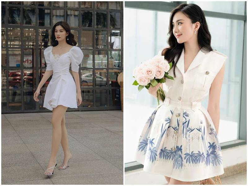 Đầm dự tiệc đơn giản cho người 1m50