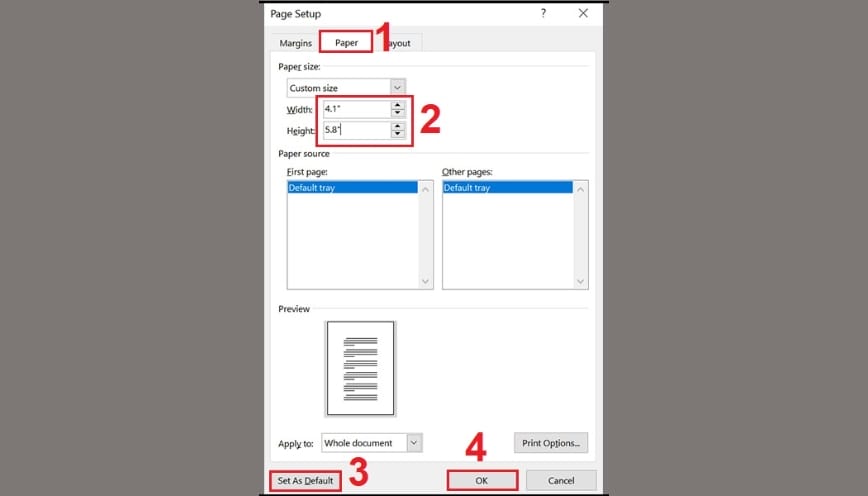 Cách tạo file khổ A6 trong Microsoft Word