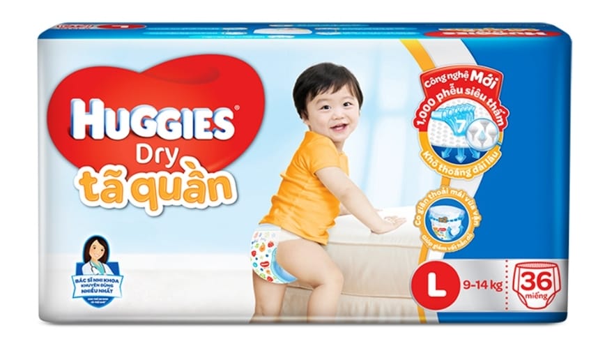 Đặc điểm của bỉm quần Huggies size L