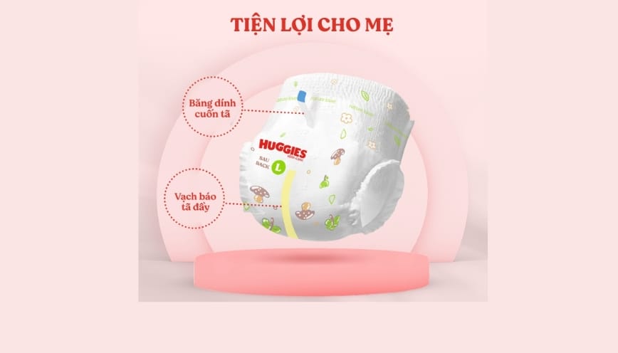 Đặc điểm của tã dán size L Huggies