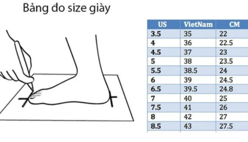 Hướng dẫn cách đo size giày chuẩn nhất