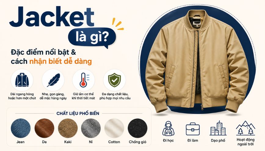Jacket là gì? Đặc điểm nổi bật và cách nhận biết dễ dàng