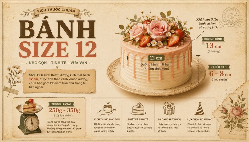 Số đo đường kính và chiều cao tiêu chuẩn của phân khúc này