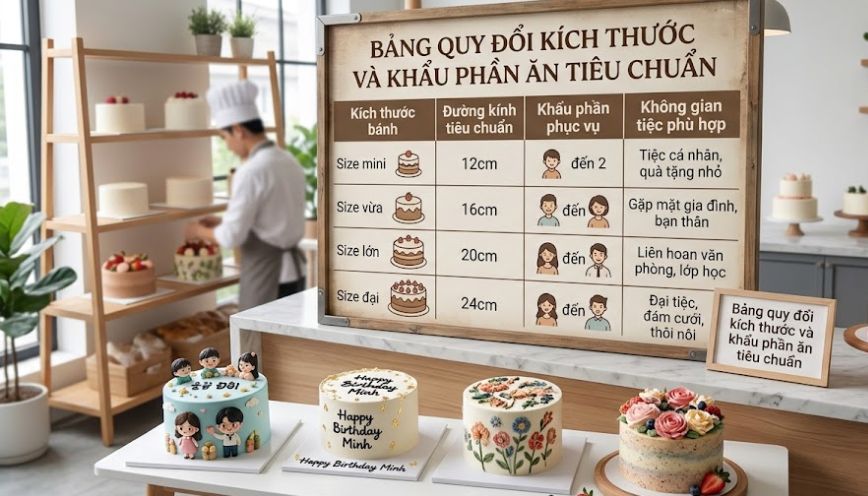 Bảng quy đổi kích thước và khẩu phần ăn tiêu chuẩn
