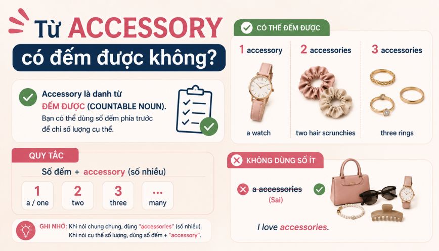 Từ accessory có đếm được không?