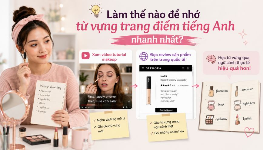Làm thế nào để nhớ từ vựng trang điểm tiếng Anh nhanh nhất?
